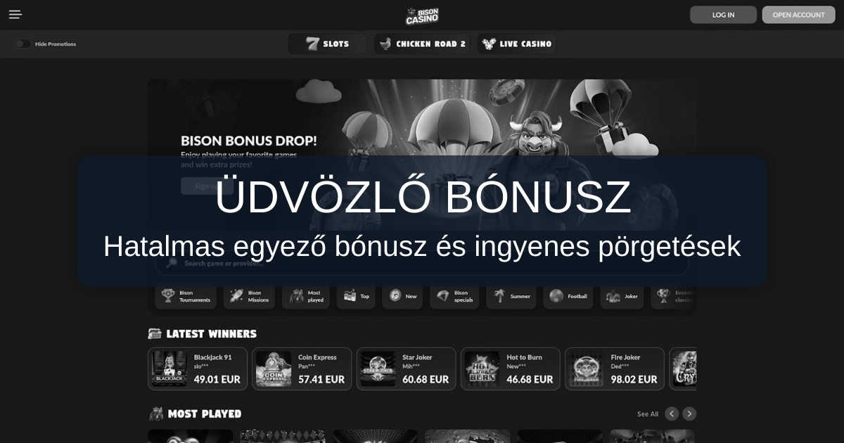 Bison Casino welcome bonus