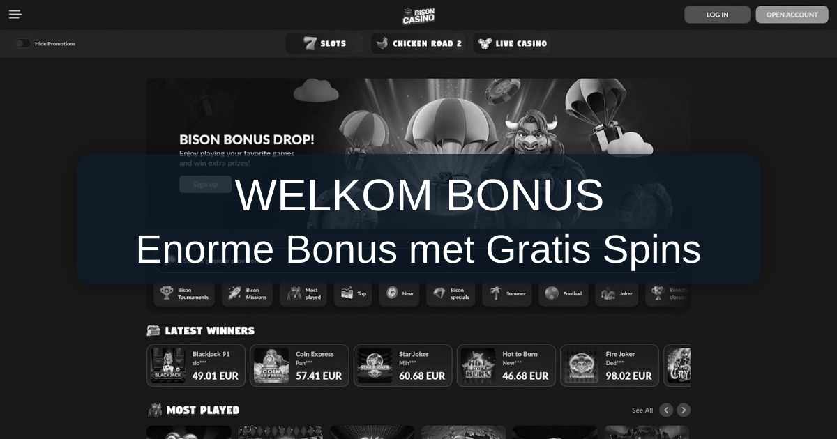 Bison Casino welcome bonus